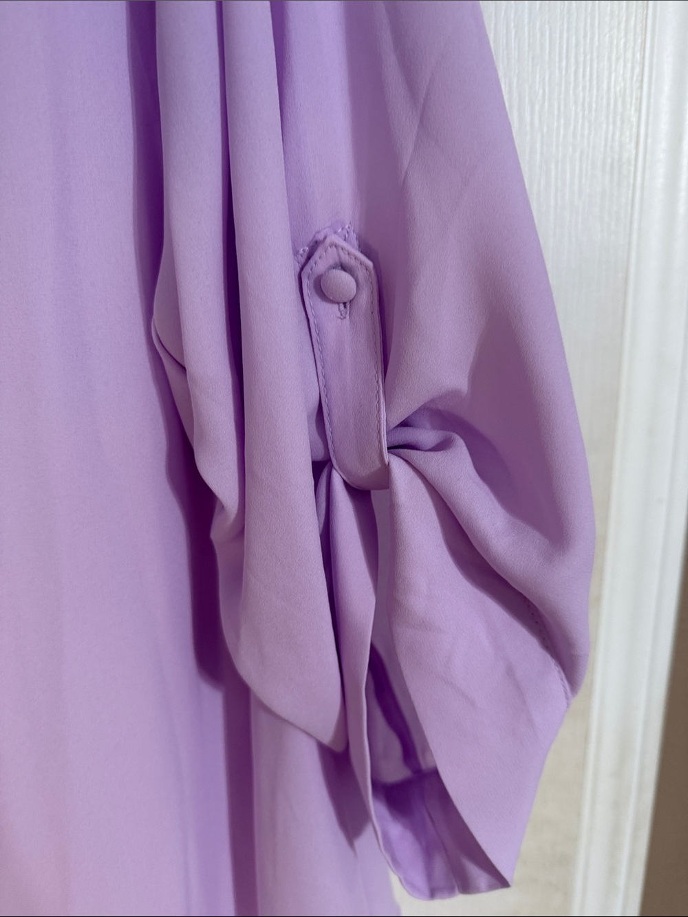 torrid Lavender Split V-Neck Blouse with Chest Pockets Harper - Picture 6 of 6